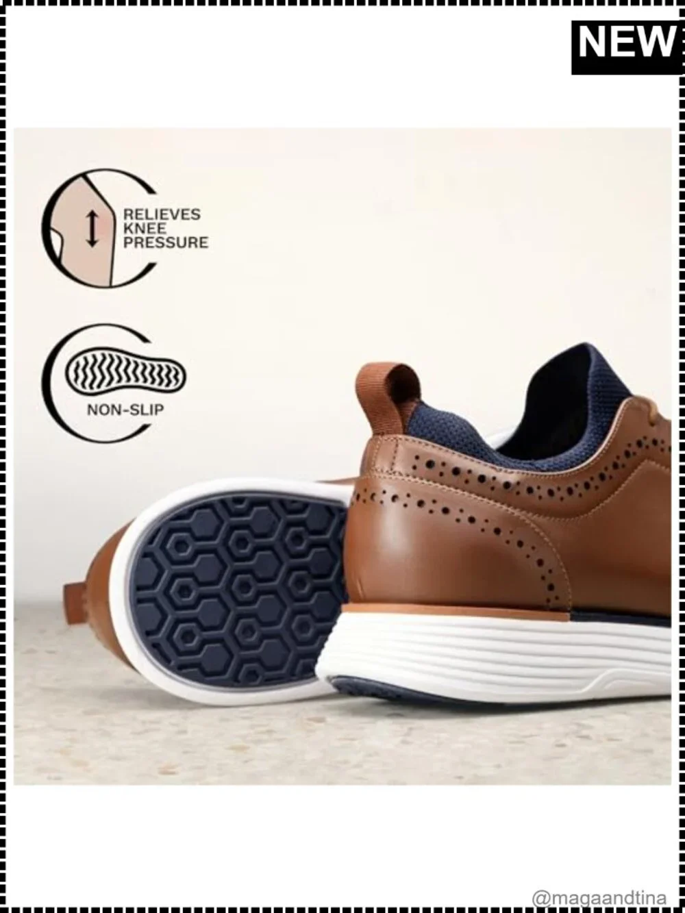 Men's MaxFlex Dress Sneakers Oxfords Faux Leather Knit Wingtip Cushioned